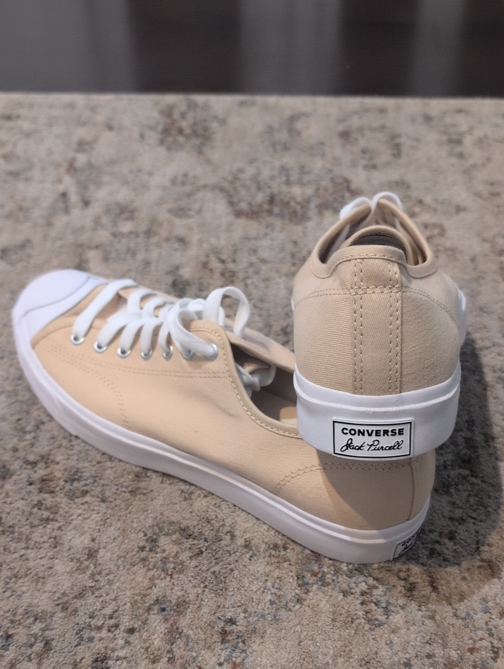 Converse Jack Purcell Men's Canvas Sneakers in Beige and White. Never Worn! New.